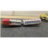 Image 6 : Vintage Schylling "Fireball" Boat, Wind-Up Duck, and 2 Tin Litho Train Cars