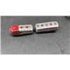 Image 7 : Vintage Schylling "Fireball" Boat, Wind-Up Duck, and 2 Tin Litho Train Cars
