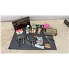 Image 1 : Vintage Shaving and Grooming Lot: Olympic Hair Clippers, Razors, Shaving Brushes