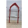 Image 1 : Unique Repurposed Hockey Stick Two-Tier Display Shelf Unit with Clear Acrylic Shelves, 38 × 20 × 6”