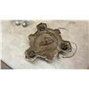 Image 8 : 3 Vintage ceiling mount light fixtures Cast Iron, Metal and More, no shades