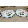 Image 3 : Collection of Enamelware Plates, Bowls, and Mugs, including Floral, Fruit, and Geometric Designs