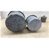 Image 5 : Granite Ware Pots with Lids and Enamel Mug