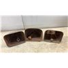 Image 3 : Lot of 7 Antique Cowbells: 2 Large Rectangular, 5 Smaller Trapezoidal