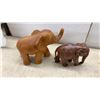 Image 3 : Assorted Carved Wood and Resin Elephant Figurines
