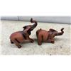 Image 5 : Assorted Carved Wood and Resin Elephant Figurines