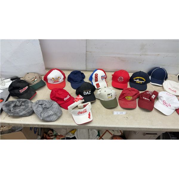 Assorted Hats: Coca-Cola, Costa Rica, USS George Washington CVN-73, Greatest Dad