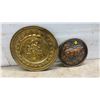Image 8 : Collection of 8 Embossed Metal Decorative Plates: 5 Copper and 3 Brass, including Aztec Calendar