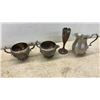 Image 11 : Silverplate Trays, Bowls, and Serving Pieces, Including Candelabra, Creamer, Sugar Bowl