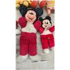 Image 4 : Collection of Dolls, Plush Toys, and Red Fanny Packs; Including Mickey Mouse and E.T. Plush Toys