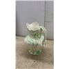 Image 6 : Ceramic Pitcher and Basin, Green and Pink Floral Motif