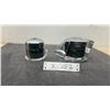 Image 1 : Pair of Vintage Chrome and Glass Boat Navigation Lights: Red and Green Sidelights
