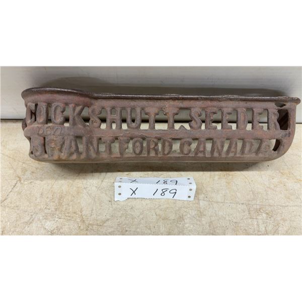 Cockshutt Seeder, Brantford, Canada Cast Iron Implement Part, Model D677