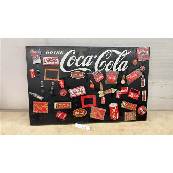 Coca-Cola Magnetic Display Board 21 d 33” Filled with Coca-Cola Magnets