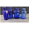 Image 6 : Collection of Cobalt Blue Glass Bottles Including Genuine Phillips' Milk of Magnesia