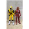 Image 2 : Assorted Action Figures and Robot Toys: Iron Man, Yellow Power Ranger, Bumblebee-Style Robot