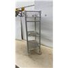 Image 2 : Stainless Steel 3-Tier Rolling Salon Cart, 30 × 16 × 10”