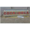 Image 1 : Vintage Coca-Cola Light-Up Sign with Red and Blue Plastic Pegs, and Power Cord, 6 × 18 d 6”