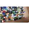 Image 3 : Large Assortment of Vintage Glass Marbles in Various Colors, Patterns, and Sizes