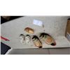 Image 1 : 2 Pairs Dutch Wooden Clogs, Miniature Wooden Clog, and Thermometer