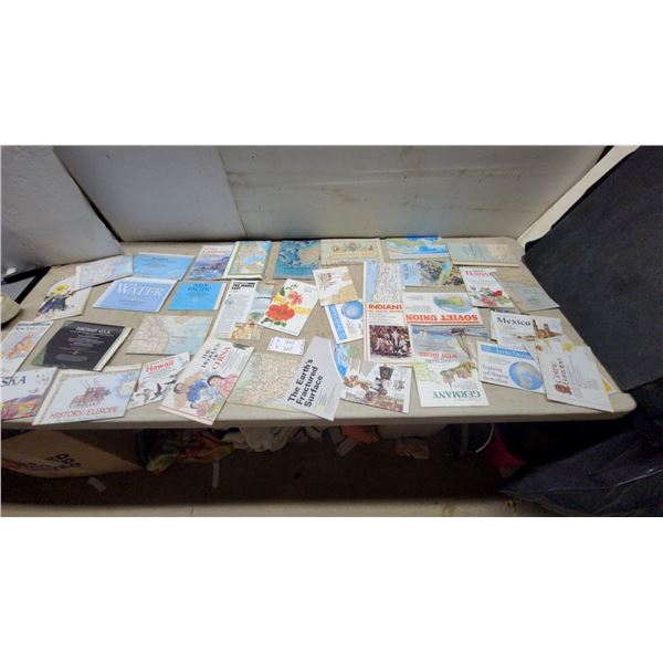 Large Collection of Vintage National Geographic Map and Informational Inserts