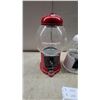 Image 2 : 2 Gumball Machines: Red Cast Metal and Smaller White