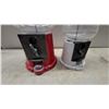 Image 5 : 2 Gumball Machines: Red Cast Metal and Smaller White