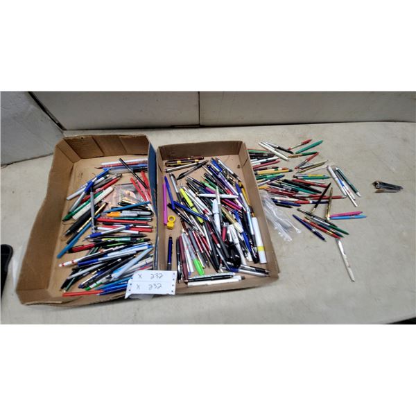 Large Assortment of Assorted Ballpoint Pens, Rollerball Pens, Markers, Mechanical Pencils and More