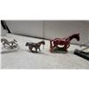 Image 4 : Collection of Horse Figurines, Vintage Brass Star Opener