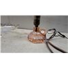 Image 2 : Depression-Era Peach Electric Lamp and Glassware