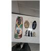 Image 1 : Carved Wooden Jamaica Souvenir Plaque with Parishes, Flag, Bird, and Foliage