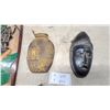 Image 3 : Carved Wooden Jamaica Souvenir Plaque with Parishes, Flag, Bird, and Foliage