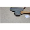 Image 4 : Vintage Broad Axe / Hewing Axe with Asymmetrical Grey Head and Wooden Handle