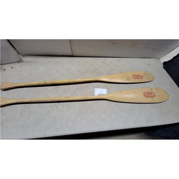 Pair of Vintage Elgin Simpsons-Sears Wooden Canoe Paddles