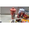 Image 2 : Coca-Cola Collectibles Lot: Classic Cans, Straw Dispensers, Ice Bucket, Tins, Magnets
