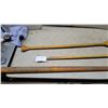 Image 4 : 2 Vintage Wooden Canoe Paddles with Assorted Grip Styles and one oar