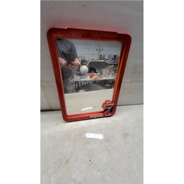 Seagram's 7 Crown Whiskey "Gets Things Stirring" Advertising Bar Mirror 15"×20"