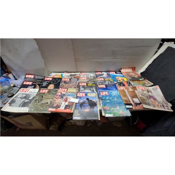 Vintage LIFE Magazines with Saturday Evening Post and Mademoiselle, Mid-20th Century
