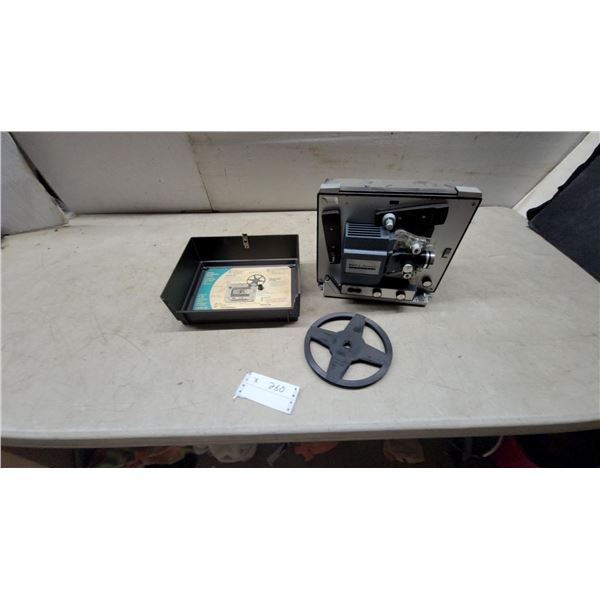 Bell and Howell Autoload Filmovara Super 8 Film Projector With Case and Reel, Late 1960s