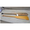 Image 1 : Two Vintage Wooden Canoe Paddles Including Navajo Brand
