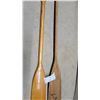 Image 4 : Two Vintage Wooden Canoe Paddles Including Navajo Brand