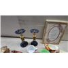 Image 3 : Pair of Ornate Mosaic Glass Candle Holders with Gold-Toned Twisted Spiral Stems ornament serving