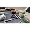 Image 7 : Vintage Shaving Lot: Valet AutoStrop Safety Razor, Spartan Hair Clippers, Brushes, Palmolive and Mo
