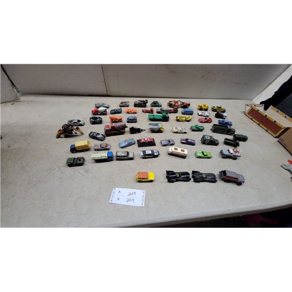 Lot of 50 Diecast Toy Cars: Hot Wheels and Matchbox Lesney Firebird, Batmobile