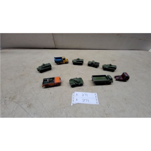 9 Dinky Die-Cast Vehicles, 1960s: Unimog, Foden, and More
