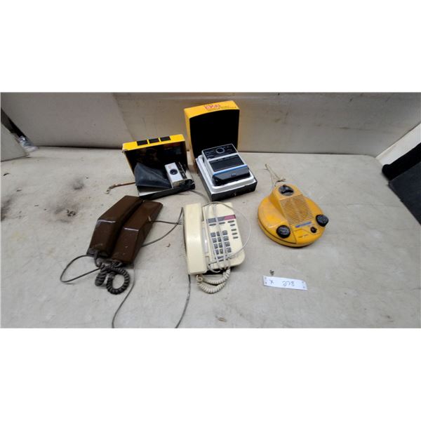 Kodak EK6 Instant Camera, Vintage Telephones, Realistic Waterbuddy AM/FM Radio