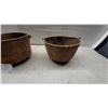 Image 2 : Galvanized Metal Watering Can and Two Vintage Cast Iron Buckets