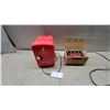 Image 1 : Coca-Cola Retro Thermoelectric Mini Fridge and Wooden Crate Radio with Bottles