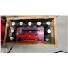 Image 5 : Coca-Cola Retro Thermoelectric Mini Fridge and Wooden Crate Radio with Bottles