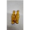 Image 2 : Vintage Amber Glass Miniature Coca-Cola Bottle Salt and Pepper Shakers